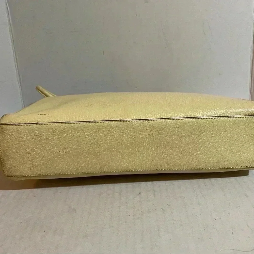 Prada  vintage beige cream leather handle handbag